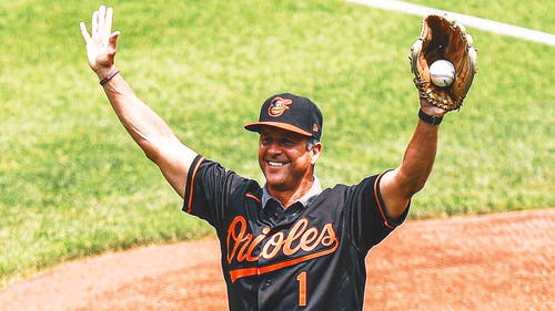 NEXT Trending Image: Jim Harbaugh gives advice after foul ball misses his brother and Cal Ripken Jr.